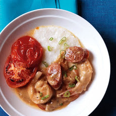 Shrimp and Andouille with Grits