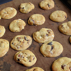 Chunky fig and white chocolate biscuits