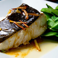 Steamed Halibut with Fried Ginger