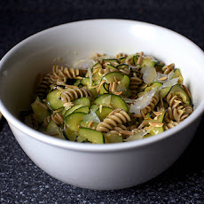 Zucchini and Almond Pasta Salad