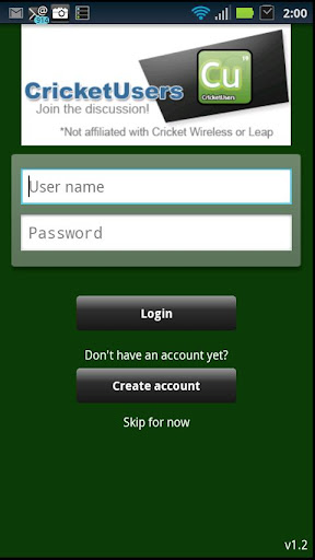 Cricket Users Forum App