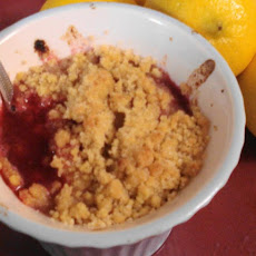 Individual Peach and Blueberry Crumbles