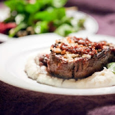 Blue Cheese Crusted Filet Mignon With Port Wine Sauce