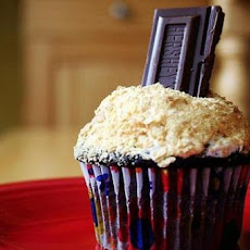 Chocolate Bar Filled Chocolate Cupcakes