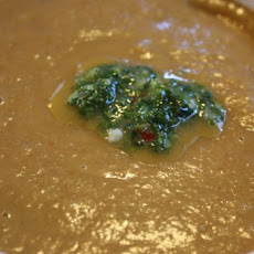 Moroccan Lentil Soup With Coriander Oil
