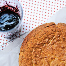 Almond Cake with Blueberry Coulis