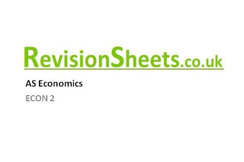 A Level Economics Flashcards