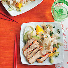 Grilled Teriyaki Pork with Mango-Noodle Salad