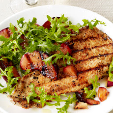 Turkey Cutlets With Plum Salad