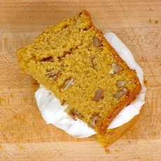 Pumpkin Bread Sandwich with a Pumpkin Seed and Cream Cheese Filling