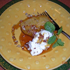 Roasted Pears With Caramel Sauce