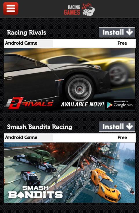 Android application Racing Games screenshort