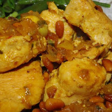 Chicken Tagine With Apricots and Spiced Pine Nuts
