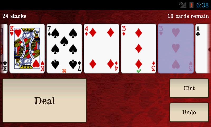 Android application Accordion Solitaire screenshort