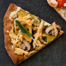 Mushroom, Squash, and Smoked Gouda Pizza (The Healthy Indulgence)