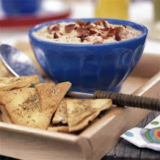 White Bean and Bacon Dip with Rosemary Pita Chips