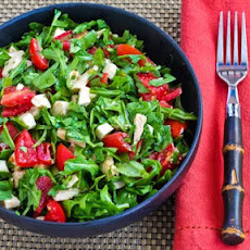 Baby Arugula Chopped Salad with Chicken, Fresh Mozzarella, and Tomatoes