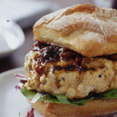 Chicken Burgers with Barbecue Onion Sauce