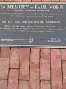 Paul Nohr Memorial Sundial