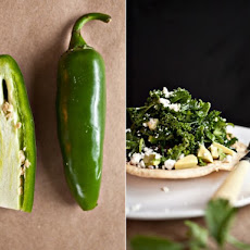 Jalapeno and Lime Marinated Kale Tostada