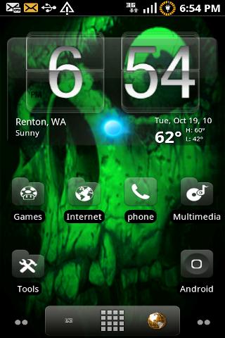 【免費個人化App】Green Skull Live Wallpaper-APP點子