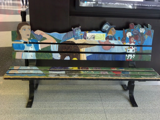 Alice in Wonderland Art Bench