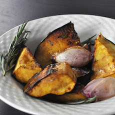 Balsamic Glazed Acorn Squash with Shallots and Rosemary