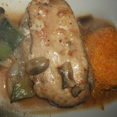 Garlic and Mushroom Stuffed Chicken Breast
