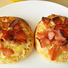 Crumpets With Cheese & Bacon