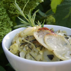 Potato, Zucchini and Onion Slices With Fresh Herbs