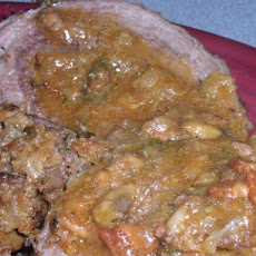 Rostbraten Mit Pilzfulle (Beef Roast With Mushroom Stuffing)
