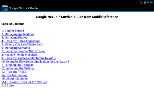 Google Nexus 7 Survival Guide