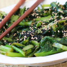 Chilled Wilted Tatsoi Salad Recipe with Sesame-Ginger Dressing