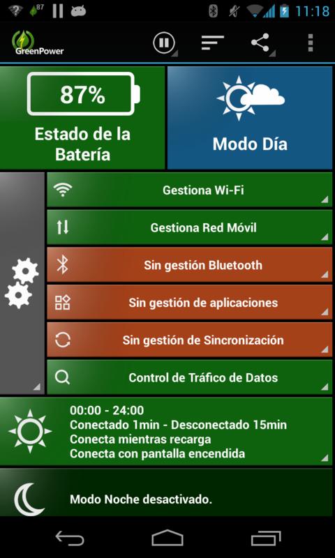 Android application GreenPower Premium screenshort