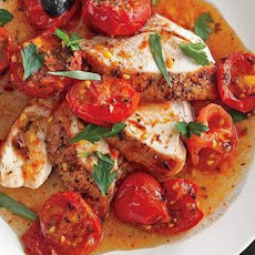Chicken with Herb-Roasted Tomatoes and Pan Sauce