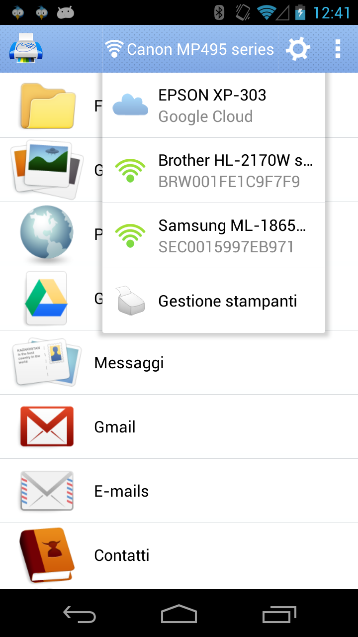 Android application PrintHand Mobile Print Premium screenshort