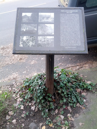 Portland Streetcars Historical Marker  