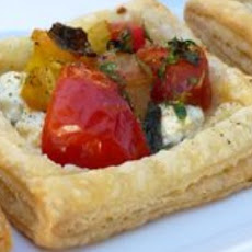 Savory Fire Roasted Pepper and Feta Tartlet