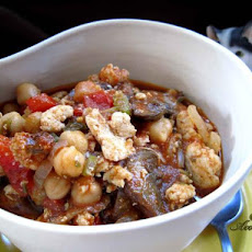 Turkey, Mushroom and Chickpea Sauce (Crock-Pot)