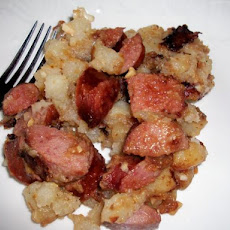 Fried Potatoes and Smoked Sausage