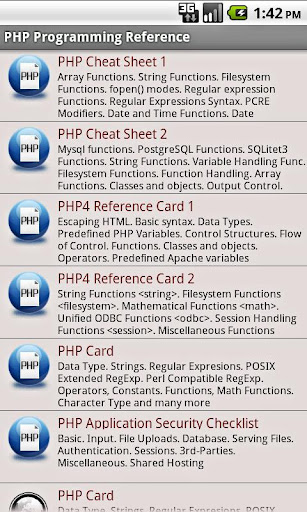 php-programming-reference-free for android screenshot