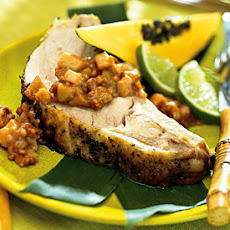 Roast Pork Loin with Pickled Caramelized Guavas