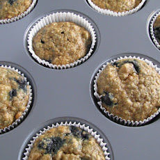 Whole Wheat Blueberry Banana Bread Muffins