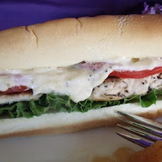 Lemon Oregano Chicken Baguette With Roast Garlic Mayonnaise