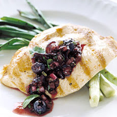 Grilled Chicken with Blueberry-Basil Salsa