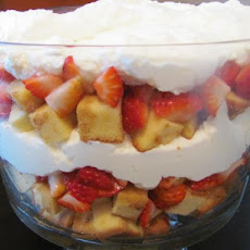 White Chocolate Strawberry Trifle