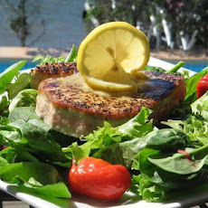 Grilled Tuna Steaks With Lemon-Pepper Butter