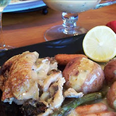 Roasted Chicken With Spring Vegetables and Lemon-Honey Sauce