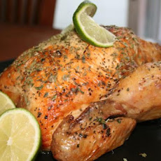 Easy Lime Basil Roast Chicken