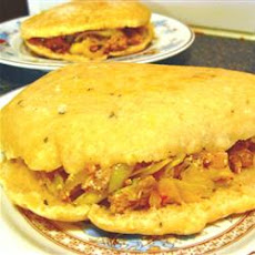 Pork Sausage and Cabbage Pitas